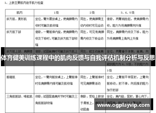 体育健美训练课程中的肌肉反馈与自我评估机制分析与反思